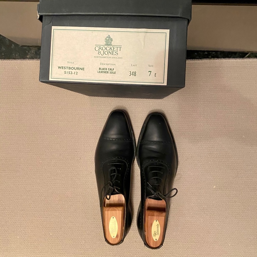 Crockett & Jones Oxford shoes - black size 8 - Picture 5 of 5